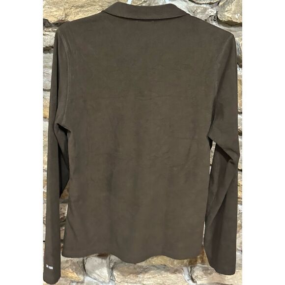 Women’s The North Face Tka 100 Microvelour 1/4 ZIP Fleece Pullover Brown Sz Larg - Picture 5 of 6